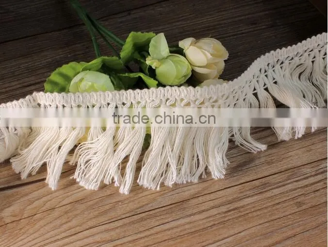 6cm whosale decorative cotton tassel curtain fringe trimmings