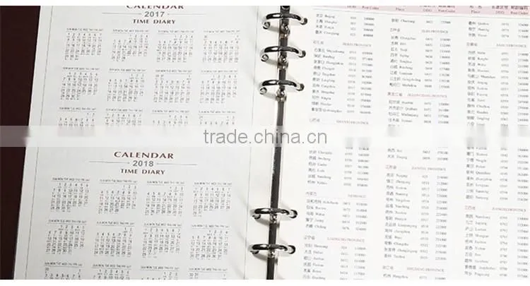 Wholesale customized A5 PU leather notebook office school notebook