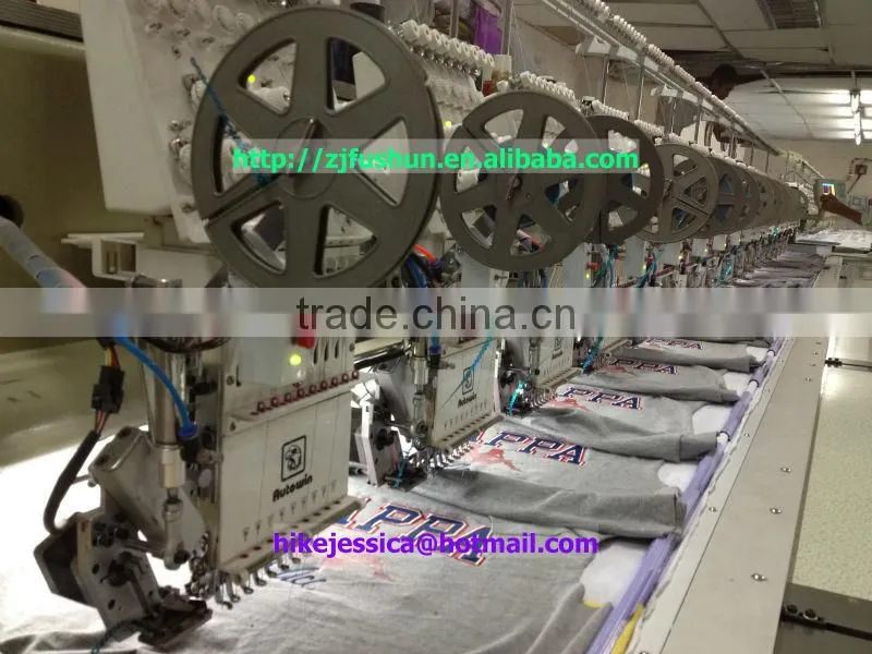 fushun 922 22heads flat and single sequin computerized embroidery machine