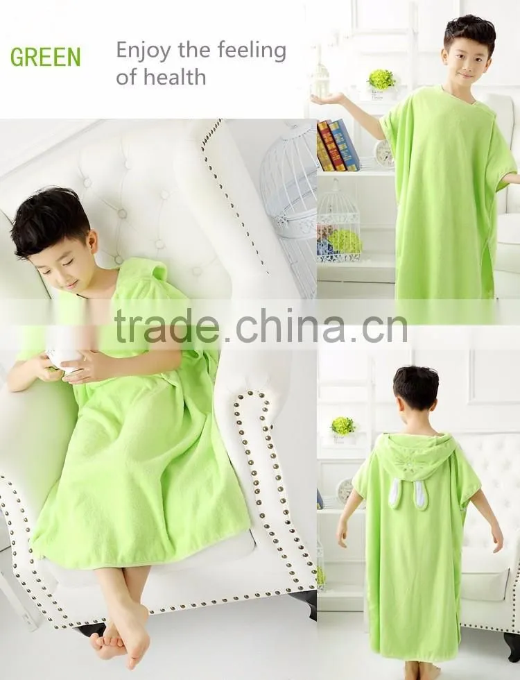 Children blanket poncho rabbit embroidery