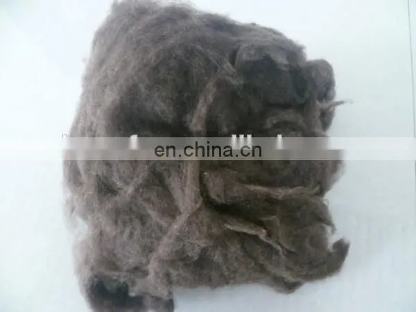 factory price dehaired yak wool dark brown 19.0mic/26mm