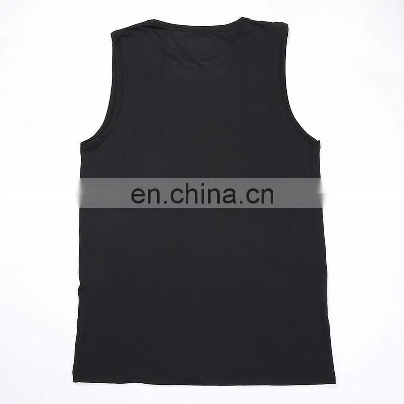 High quality spandex custom plain gym vest for men