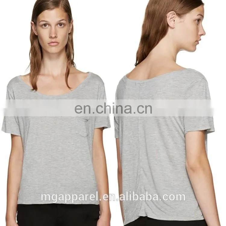 T-shirt manufacturer custom short sleeve viscose jersey blank t-shirt
