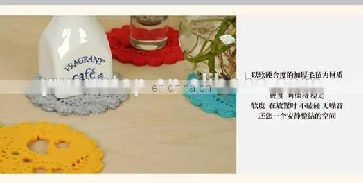 Wholesale 2016 lovely birds hollowed felt coaster