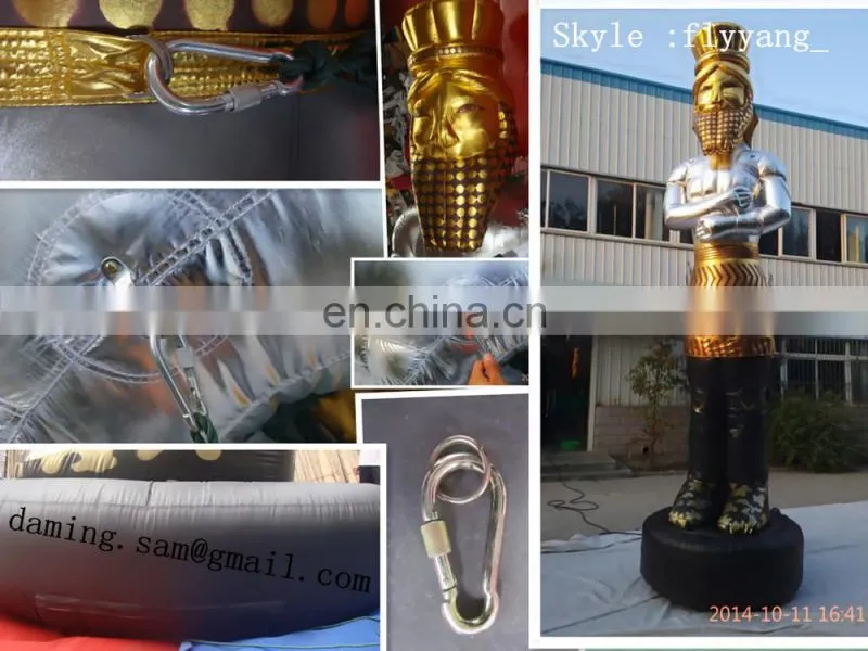 a Full color printing inflatable pillar with LED lights