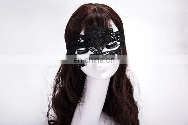 New Masquerade Halloween Exquisite Lace Half Face Mask For Lady Black White Option Fashion Sexy
