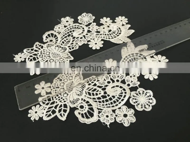 2017hot sale fashion flower lace applique for wedding dress