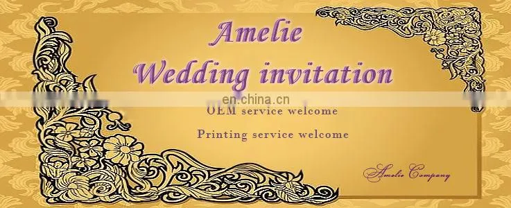 ACW002 Elegant Blue Color Laser Cut 2014 Wedding Invitation Card