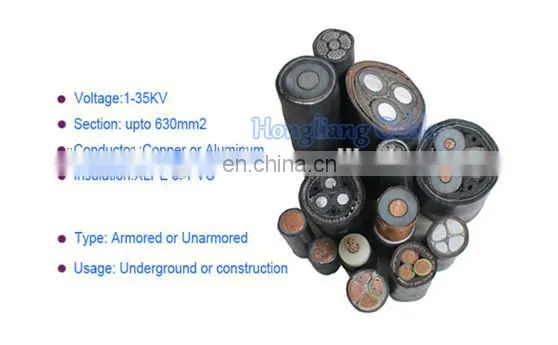 22.9KV FR-CN/CO-W Grounding COPPER power cable PVC sheath