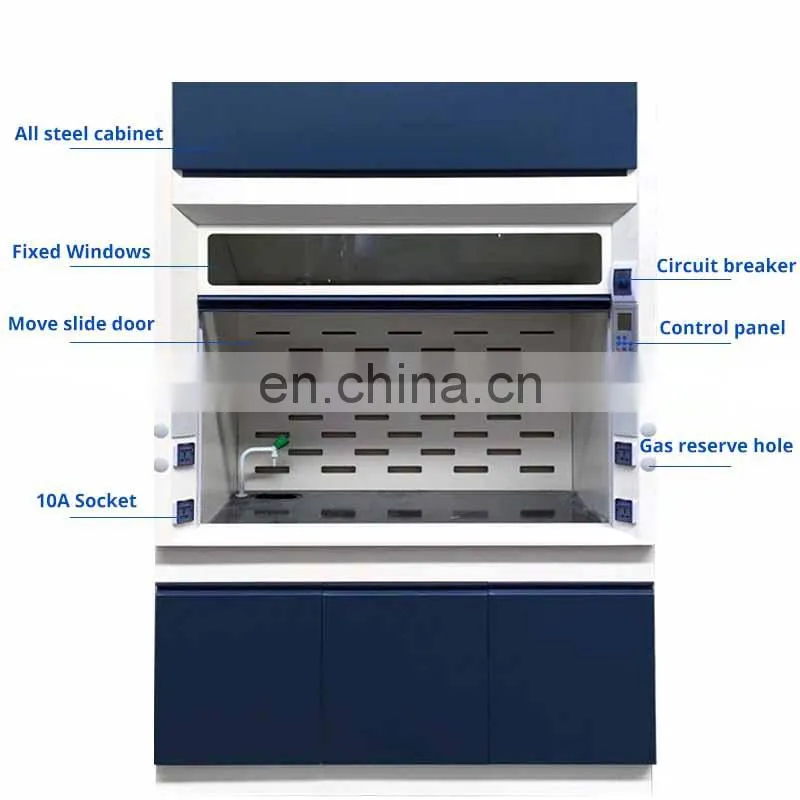 Chemistry full stainless steel laboratory furniture fume hood for Lab
