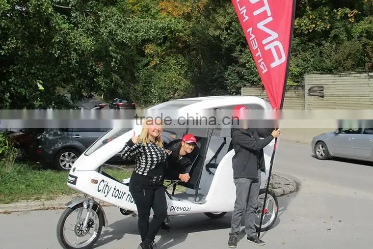 Electric pedicab 3 wheel car with bike motor