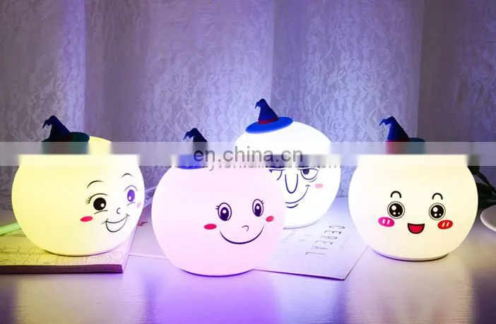 Baby night lights led lamp style Halloween soft silicone night light