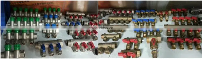 Floor Heating 2 to 6 Ways Manual Brass Water Manifold distribution