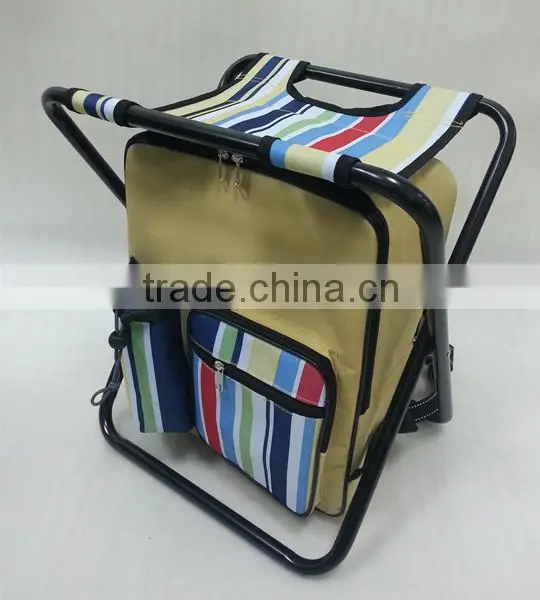 multipurpose foldable cooler stool with straps