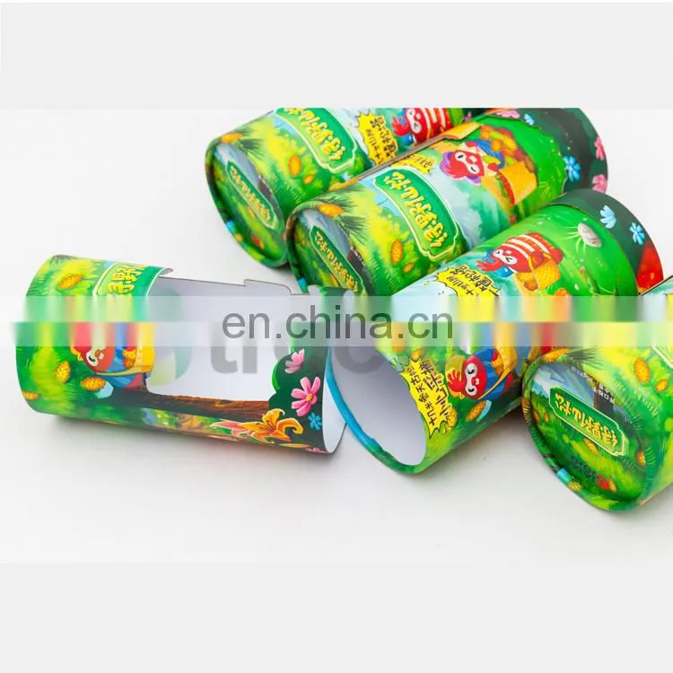 Custom Recycled Cylinder Side-window Bottle Paper Tube Packaging