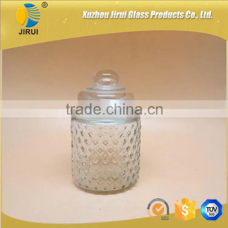 250ml glass candle jar with lid