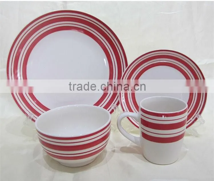 porcelain dinner set with gift box Fine hand printed dinner set with stoneware material