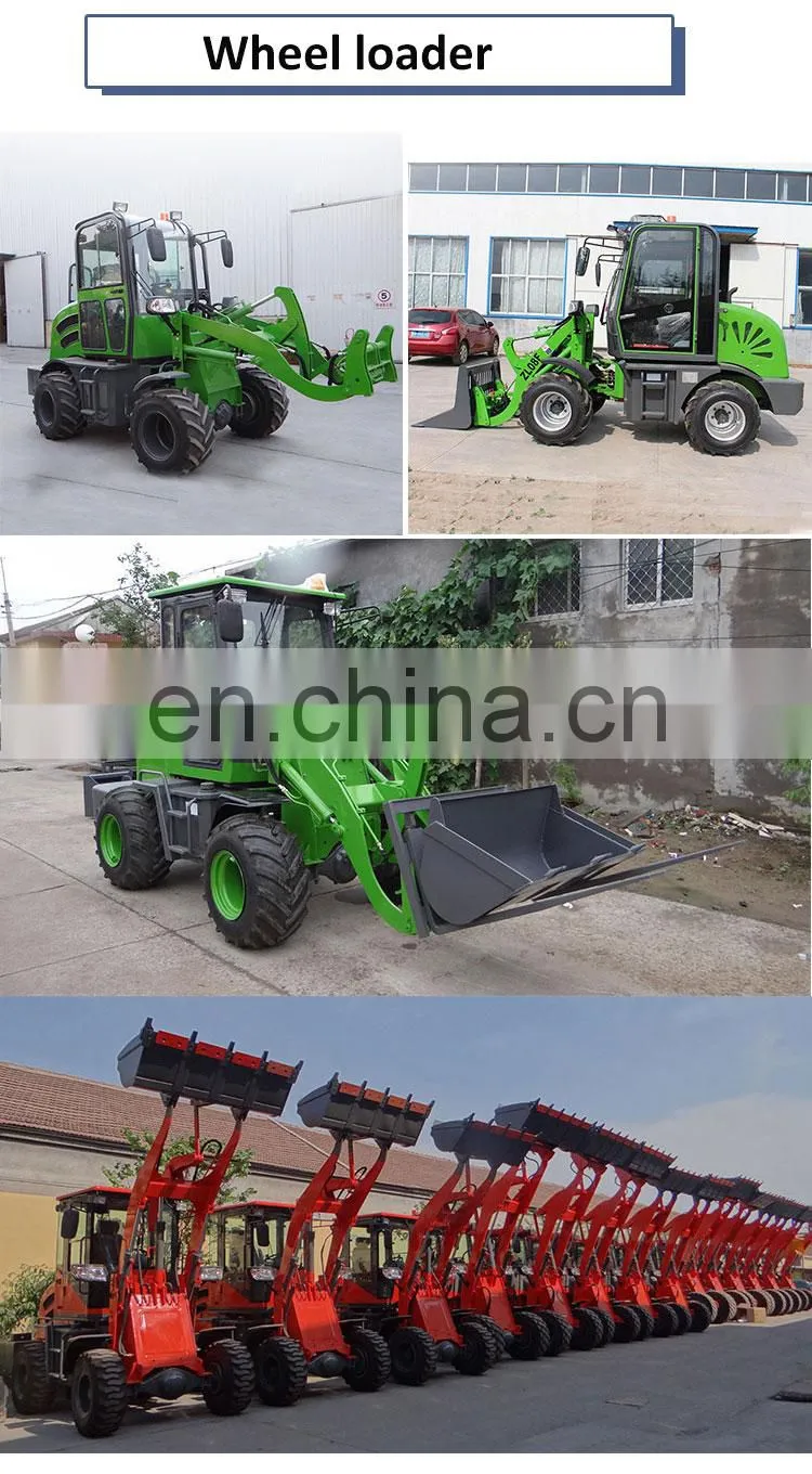 0.8ton Zl08 CE Multifunctional 4WD Garden Yard Mini Loader