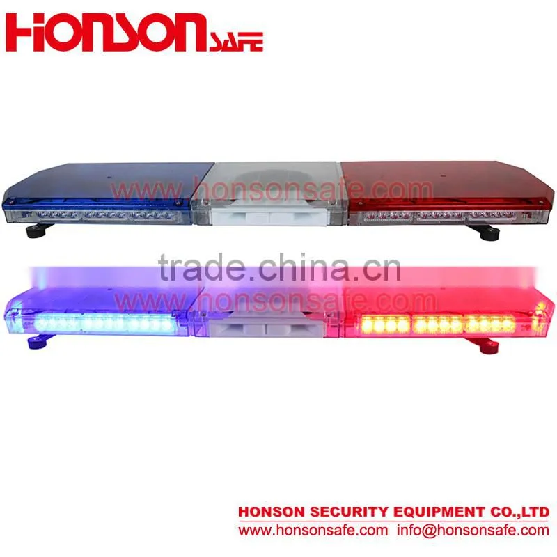 Low-profile LED Warning Flashing Vehicle Lightbar with 100W Siren Speaker HS4120