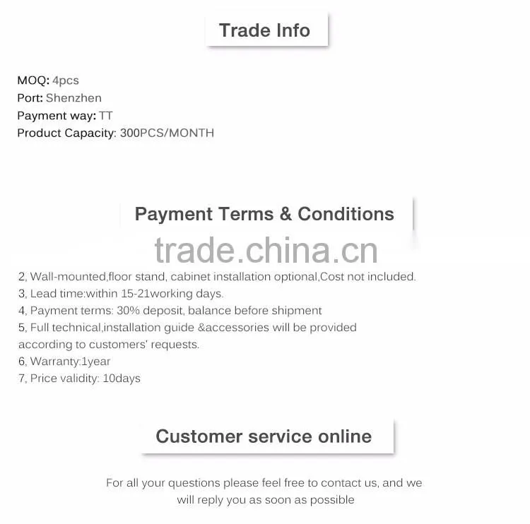 55 inch Large supply TFT lcd touch screen
