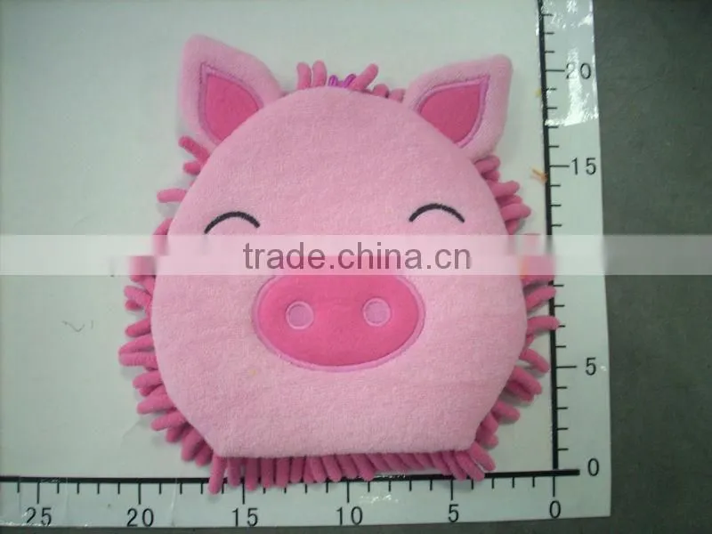 Microfiber chenille car cleaning glove animal mitt
