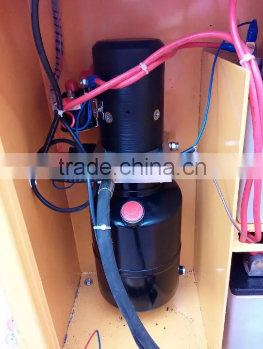 Custom-made!2Tons manual small DC battery hydraulic scissor lift platform for delivery of goods