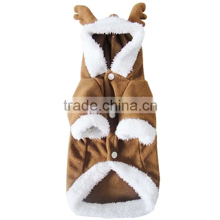 Suitable for winter polar fleece white north velvet milu deer elk shaped two-legged dog clothes