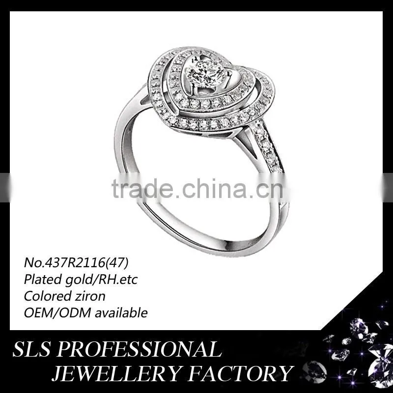 New design rings german silver jewelry fashion heart shape german silver jewelry fashion