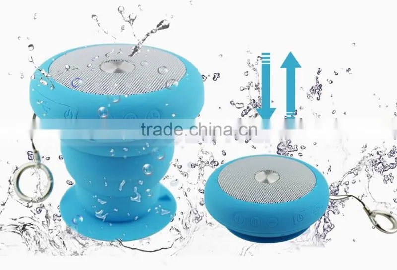 Outdoor Mini Shockprrof Waterproof Speakers Flexable Bluetooth Bathe Mushroom Cloud Speaker With Kaychain