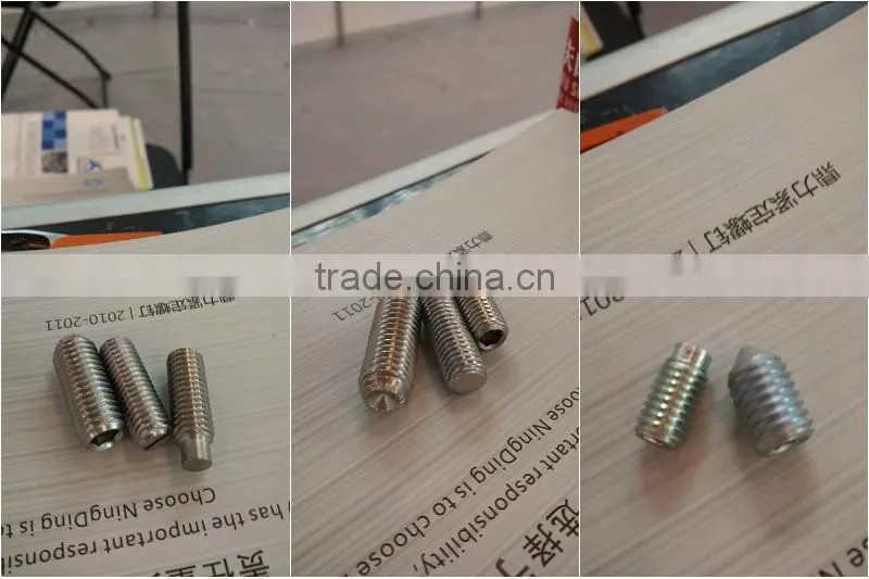 stainless steel socket set screw(dog point) for door handle
