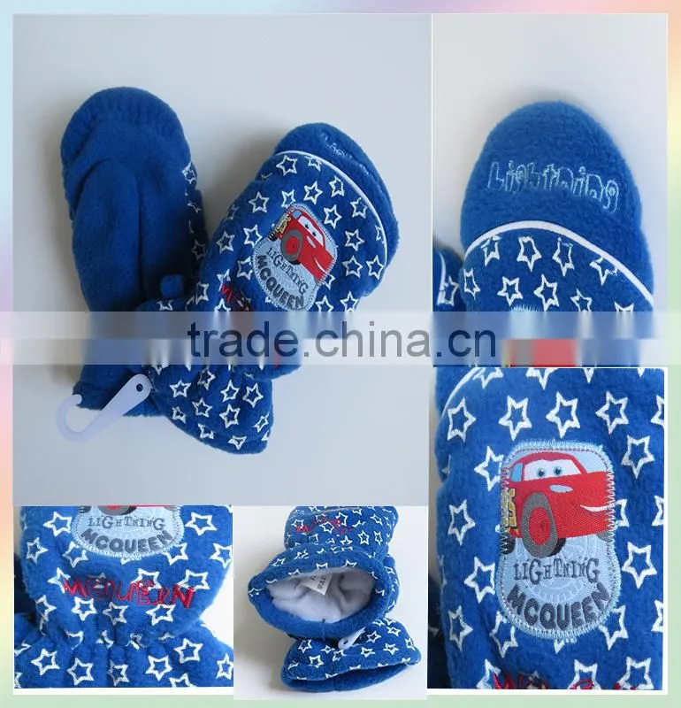 Winter Polarfleece Mitten Glove With Lining Made In China