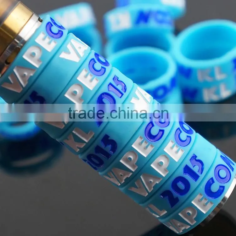2015 new design Best selling products silicone vape band for eicg atomizer, tank mod, silicone vape band for christmas stocking