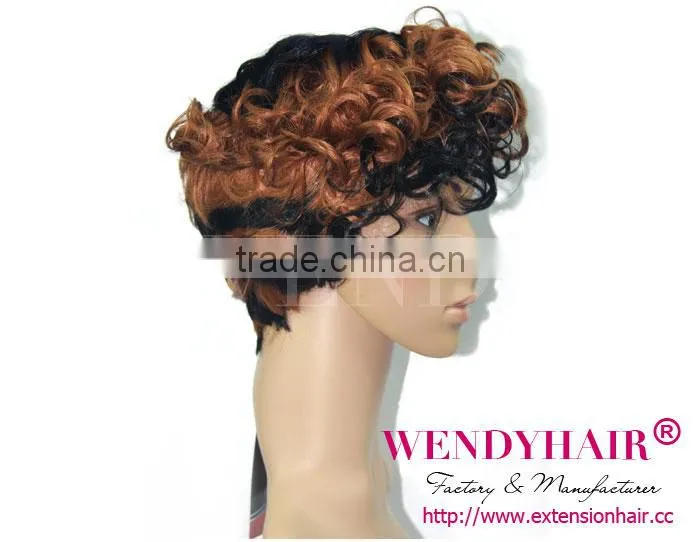 Holiday Promotion Double Color color synthetic wig cheap synthetic monofilament wig