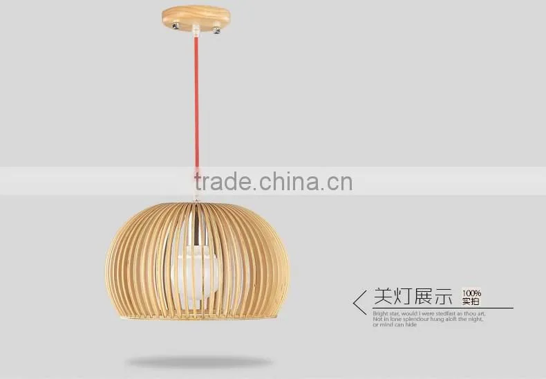 2016 New Wood Caged Round Design LED Pendant lights JK-8005B-01 Wood Pendant Light Round Led Pendant Light
