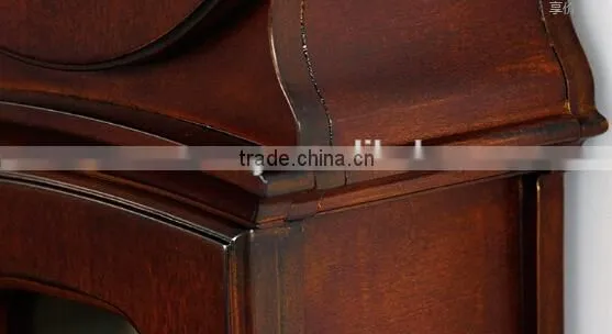 Glass Wooden Pendulum Wall desktop Clock for bedroom
