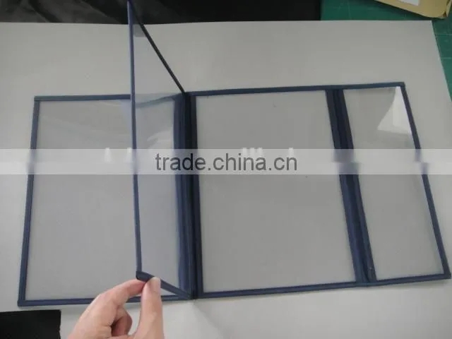 3 Folding PVC Clear Plastic Menu Covers