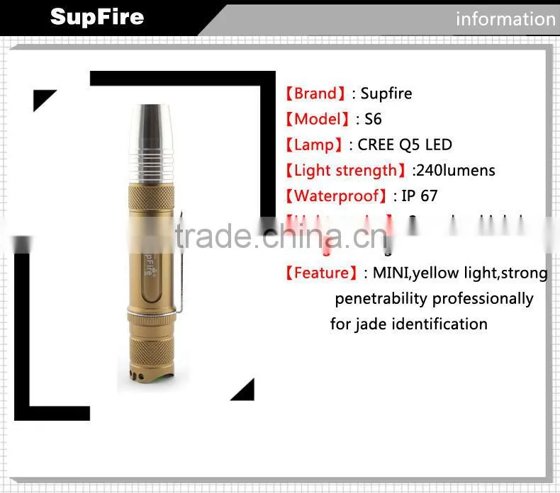 SupFire Rechargeable Gem Torch