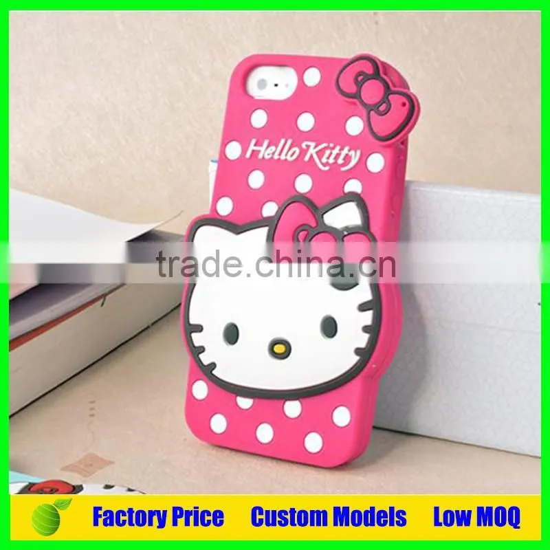 Hello kitty Silicone 3d phone case for Iphone 6s 6splus cell phone case back cover