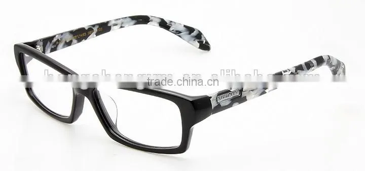Acetate optical eyeglasses for men with multi colorful marble grain tortoise