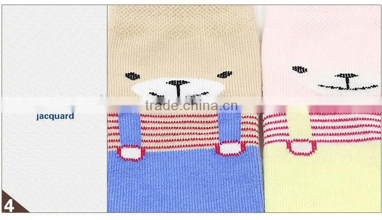 Lovely Comfortable Bear Animal Head cotton Baby Socks in China