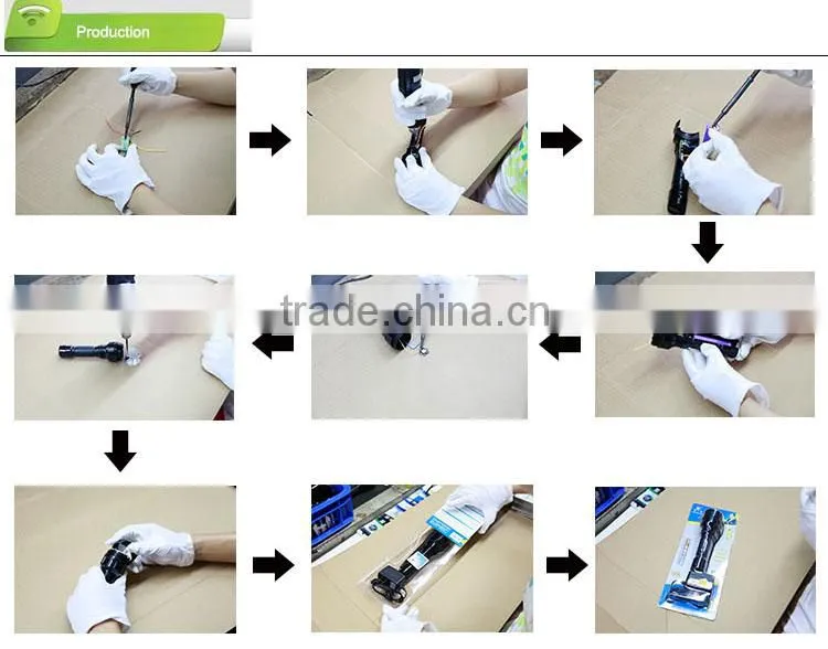 High power plastic led strong light flashlight