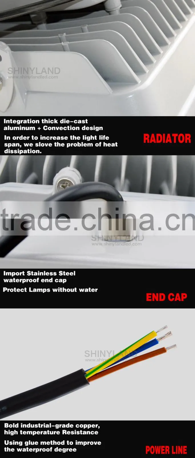 20000 lumen high power 200 watt led flood light for football field
