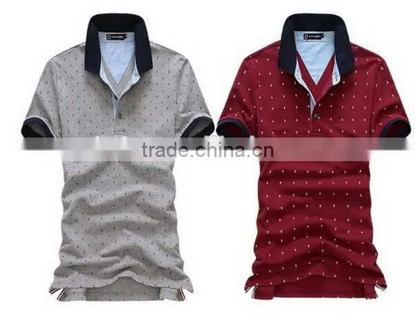 New new coming striped men's two color polo shirts