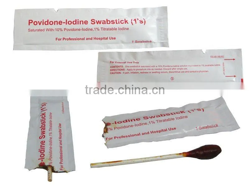 Povidone-iodine swabstick