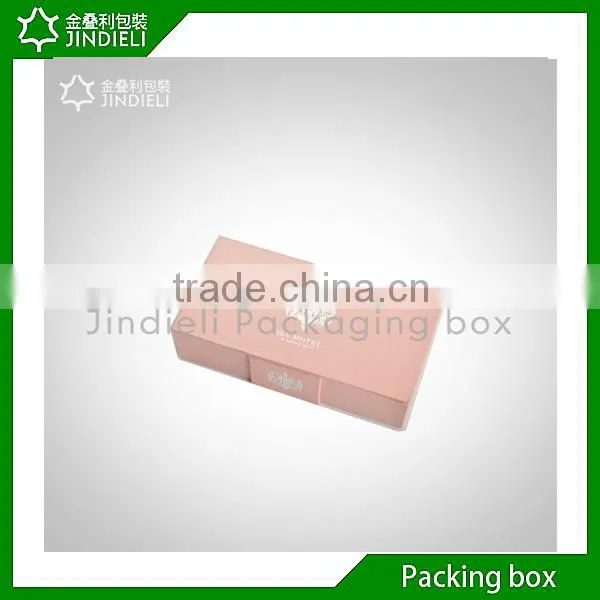 Custom belgian pink hotel chocolate boxes