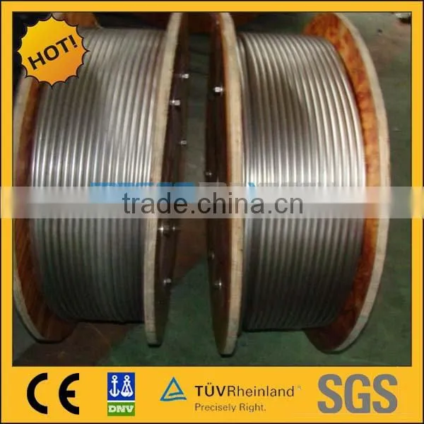 Stainless steel seamless coiled tube, bright annealed