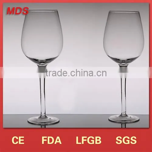 Eco-Friendly Feature Glass Red Crystal Long Stem Wine Glass
