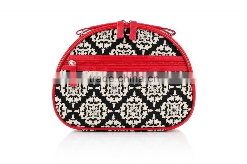 China makeup bags with handle vintage cosmetic bag round makeup box