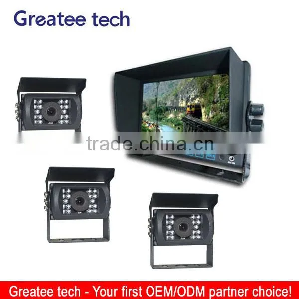 car rearview camera system for bus/truck with 3 CCD camera