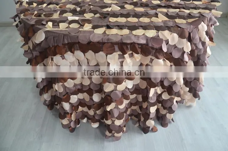 2015 New style petal taffeta table cloth,fancy table cloth,table cloth